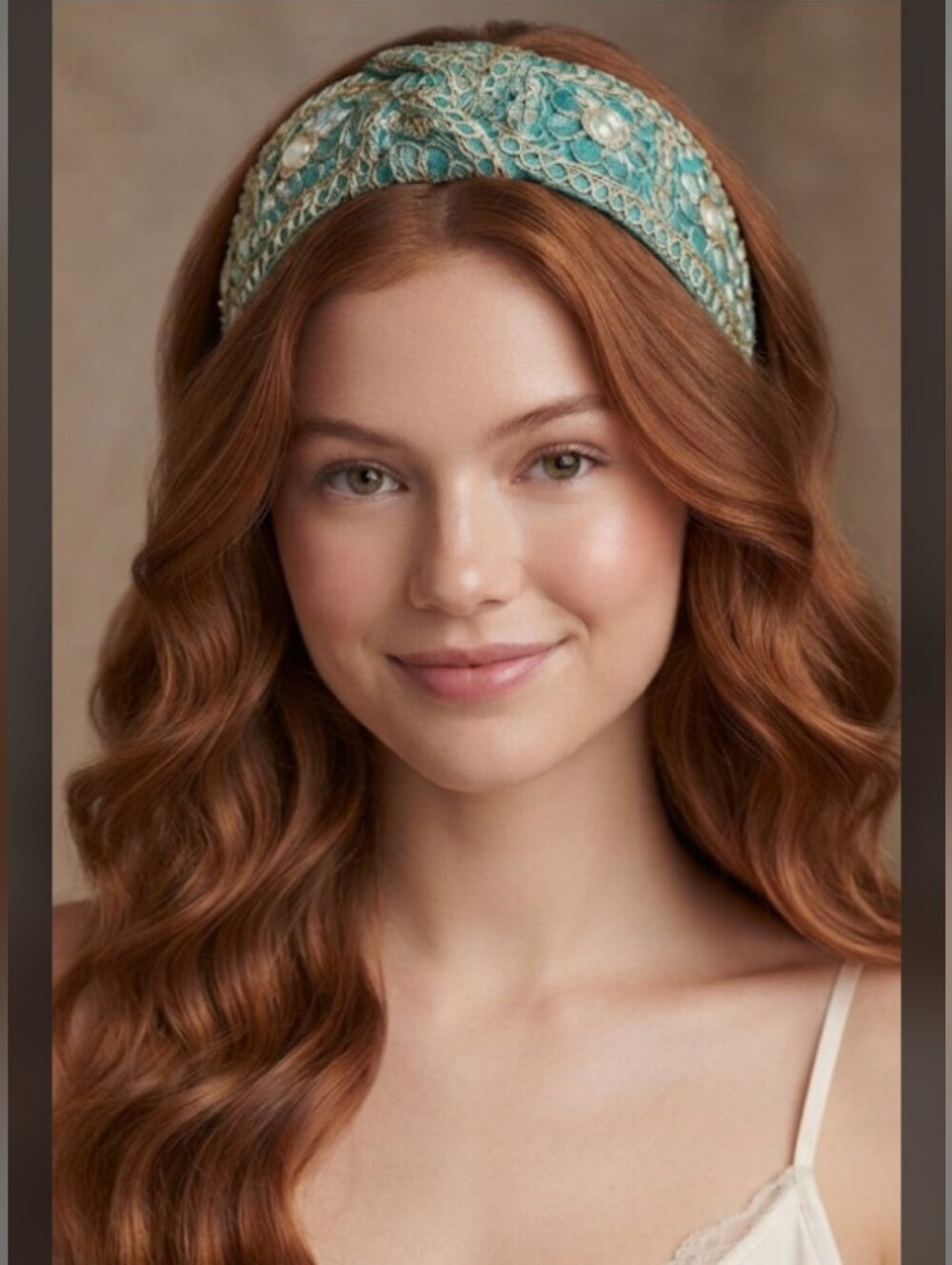 Gorgeous Floral Knotted Headband with Faux Pearl Details​Add a touch of bohemia